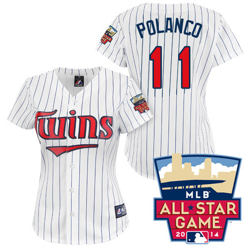 Jorge Polanco #11 mlb Jersey-Minnesota Twins Women's Authentic 2014 ALL Star Home White Cool Base Baseball Jersey